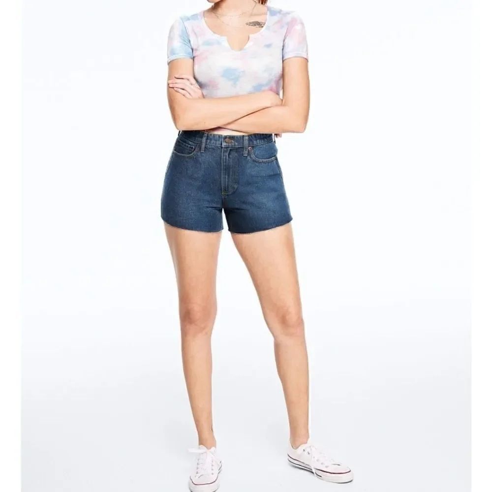 Pink Victoria secret high-waisted cut off …